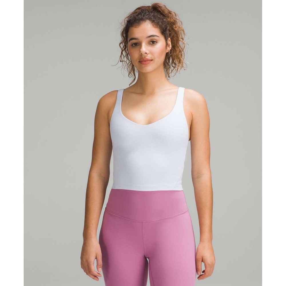 Lululemon Align Tank Top Size 4 Blissful Blue Pastel V-Neck Cropped Yoga Shirt